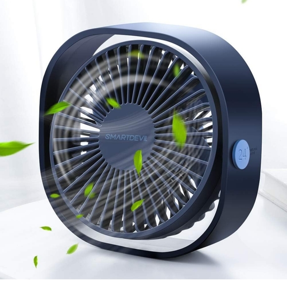 BNWT Desktop Fan, Blue - Picture 1 of 5